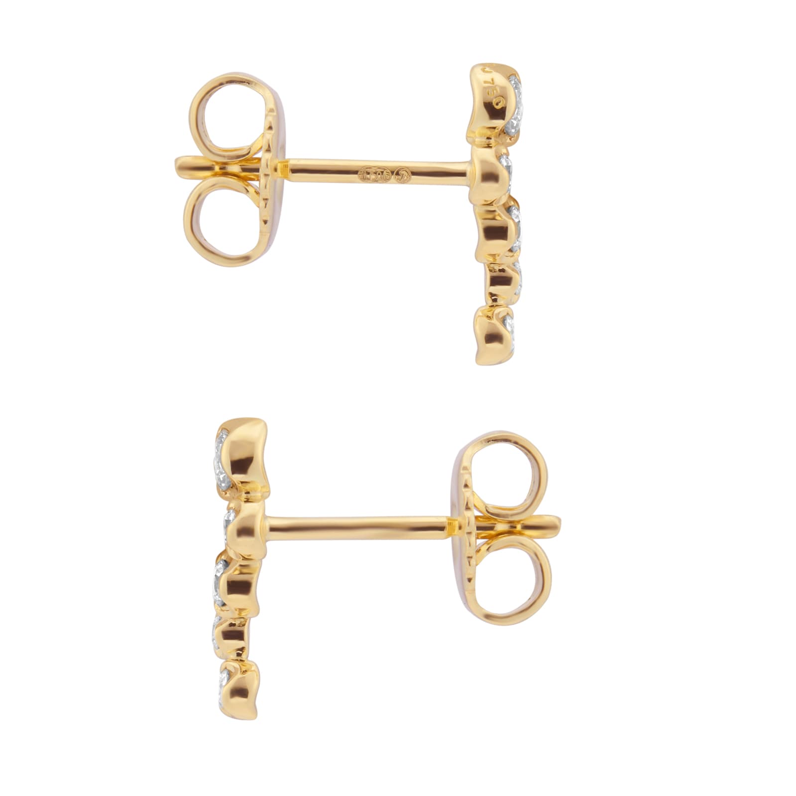 Georg Jensen 18ct Yellow Gold 0.18ct Diamond Stud Earrings Georg Jensen 18ct Yellow Gold 0.18ct Diamond Stud Earrings