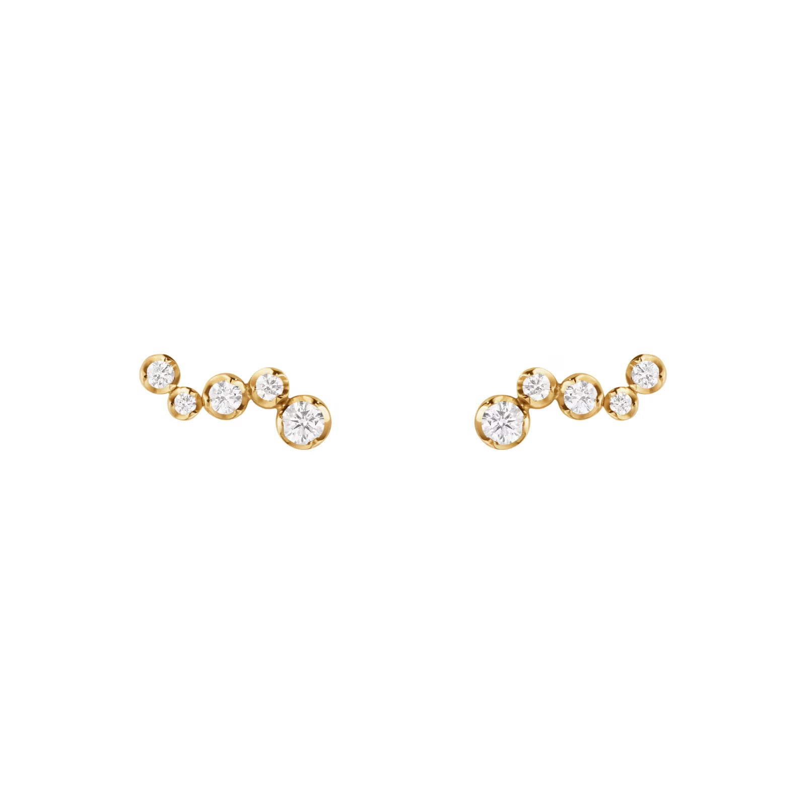 Georg Jensen 18ct Yellow Gold 0.18ct Diamond Stud Earrings Georg Jensen 18ct Yellow Gold 0.18ct Diamond Stud Earrings