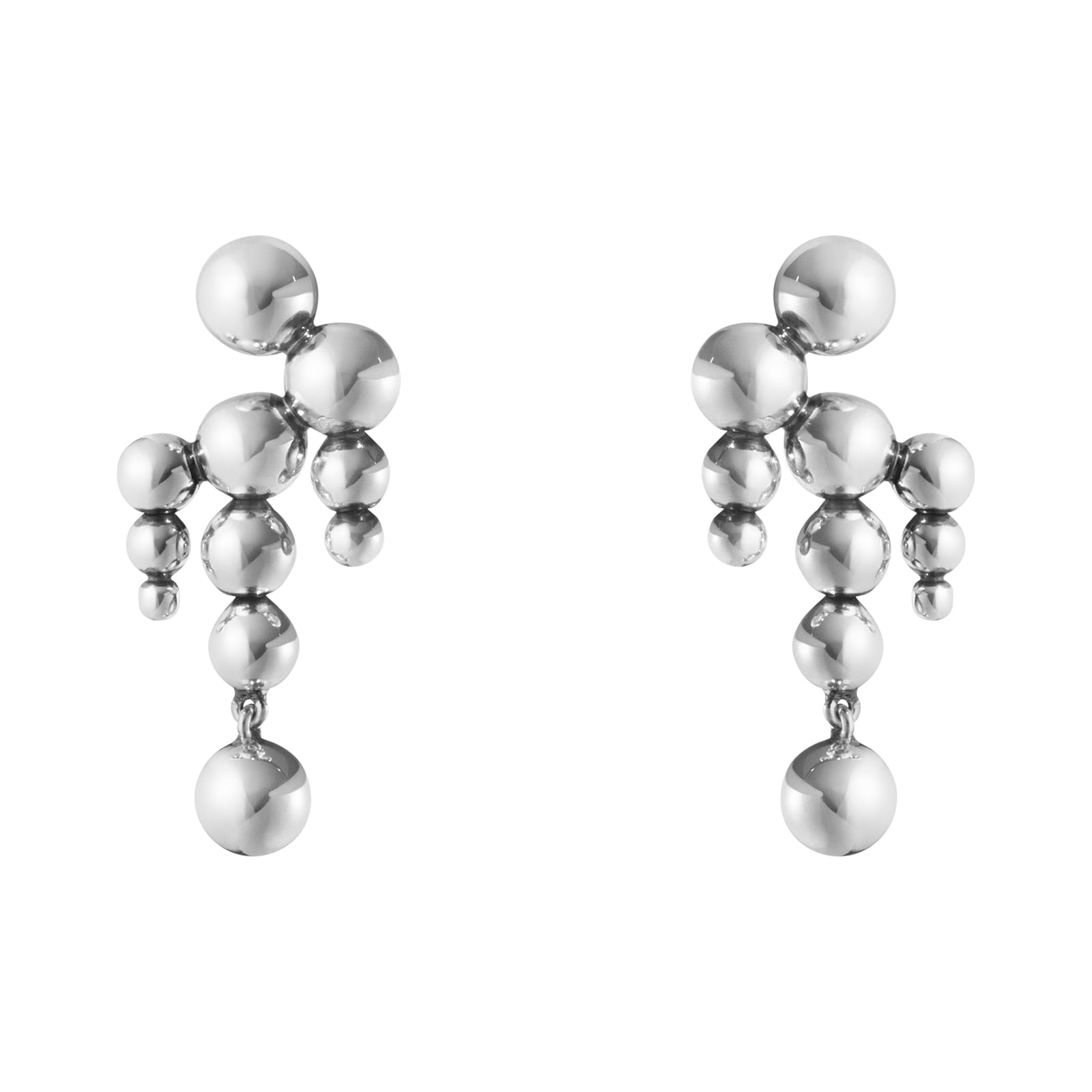 Georg Jensen Sterling Silver Moonlight Grapes Chandelier Earrings