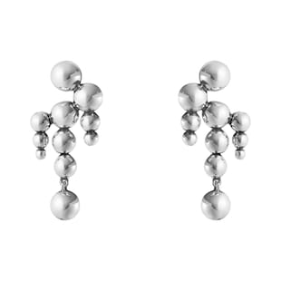 Georg Jensen Sterling Silver Moonlight Grapes Chandelier Earrings