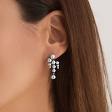 Georg Jensen Sterling Silver Moonlight Grapes Chandelier Earrings