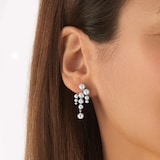 Georg Jensen Sterling Silver Moonlight Grapes Chandelier Earrings