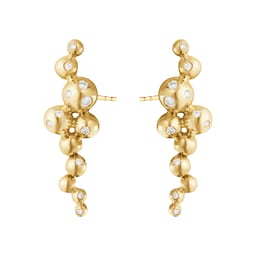 37490668 - 18ct Yellow Gold & 0.08ct Diamond Moonlight Grapes Earrings