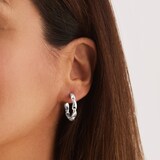 Georg Jensen Sterling Silver Reflect Chain Hoop Single Earring - Right