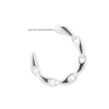 Georg Jensen Sterling Silver Reflect Chain Hoop Single Earring - Right
