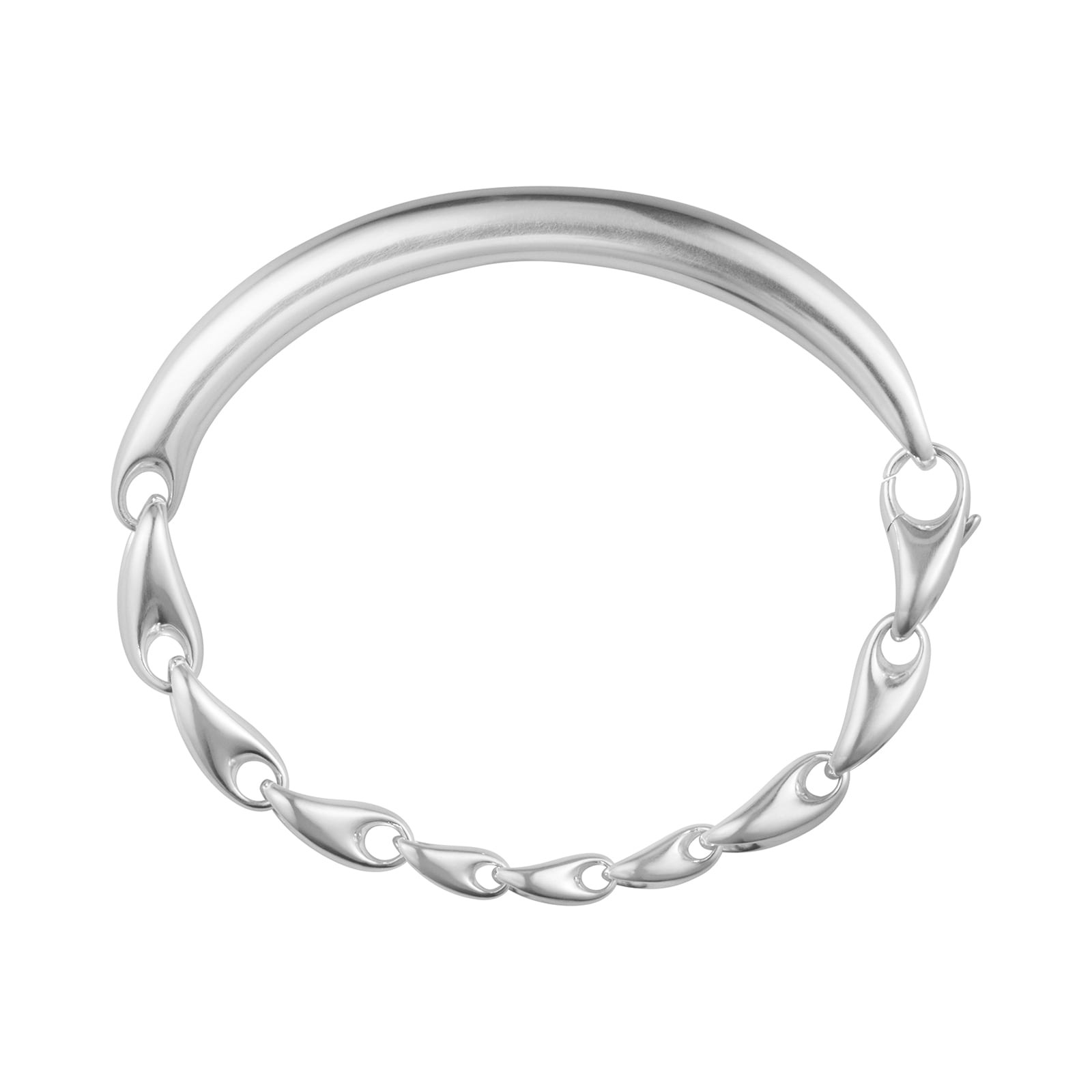 Georg Jensen Sterling Silver Reflect Chain Bracelet - Size Large Georg Jensen Sterling Silver Reflect Chain Bracelet - Size Large