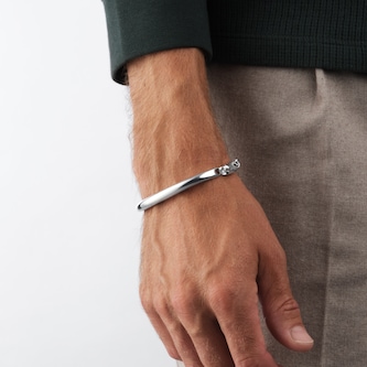 Georg Jensen Sterling Silver Reflect Chain Bracelet - Size Large