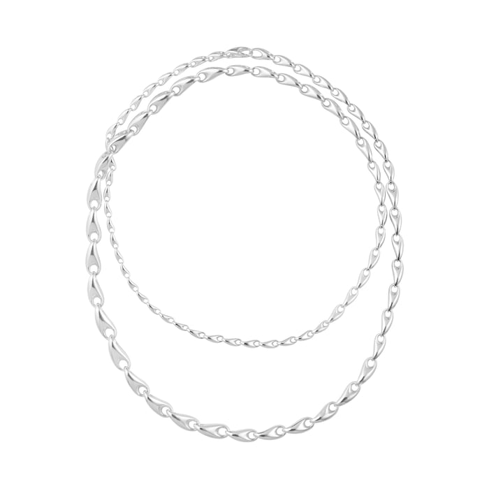 Georg Jensen Sterling Silver Reflect Graduated Chain Necklace