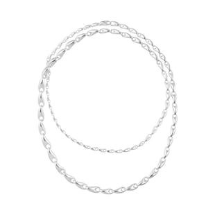 Georg Jensen Sterling Silver Reflect Graduated Chain Necklace