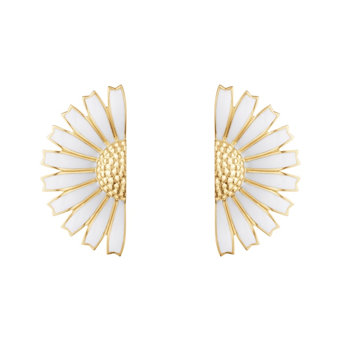 Georg Jensen 18ct Yellow Gold & Sterling Silver Daisy Stud Earrings