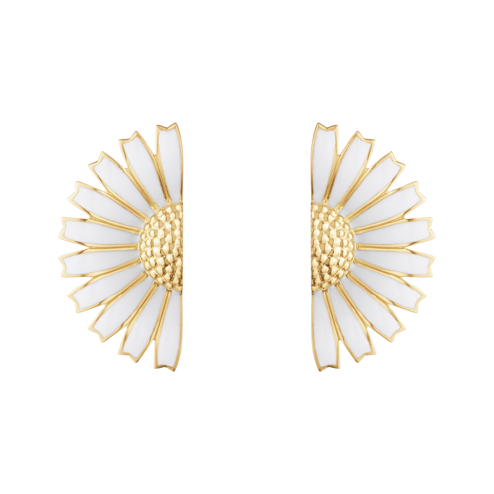 Georg Jensen 18ct Yellow Gold & Sterling Silver Daisy Stud Earrings