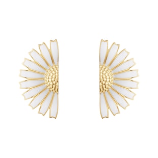 Georg Jensen 18ct Yellow Gold & Sterling Silver Daisy Stud Earrings