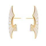 Georg Jensen 18ct Yellow Gold & Sterling Silver Daisy Stud Earrings