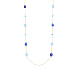 Goshwara 18K Yellow Gold Topaz, Tanzanite & Turquoise Necklace