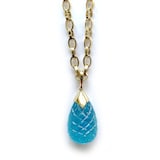 Goshwara 18K Yellow Gold Aquamarine Drop Pendant
