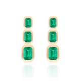 Goshwara 18K Yellow Gold Emerald Drop Earrings