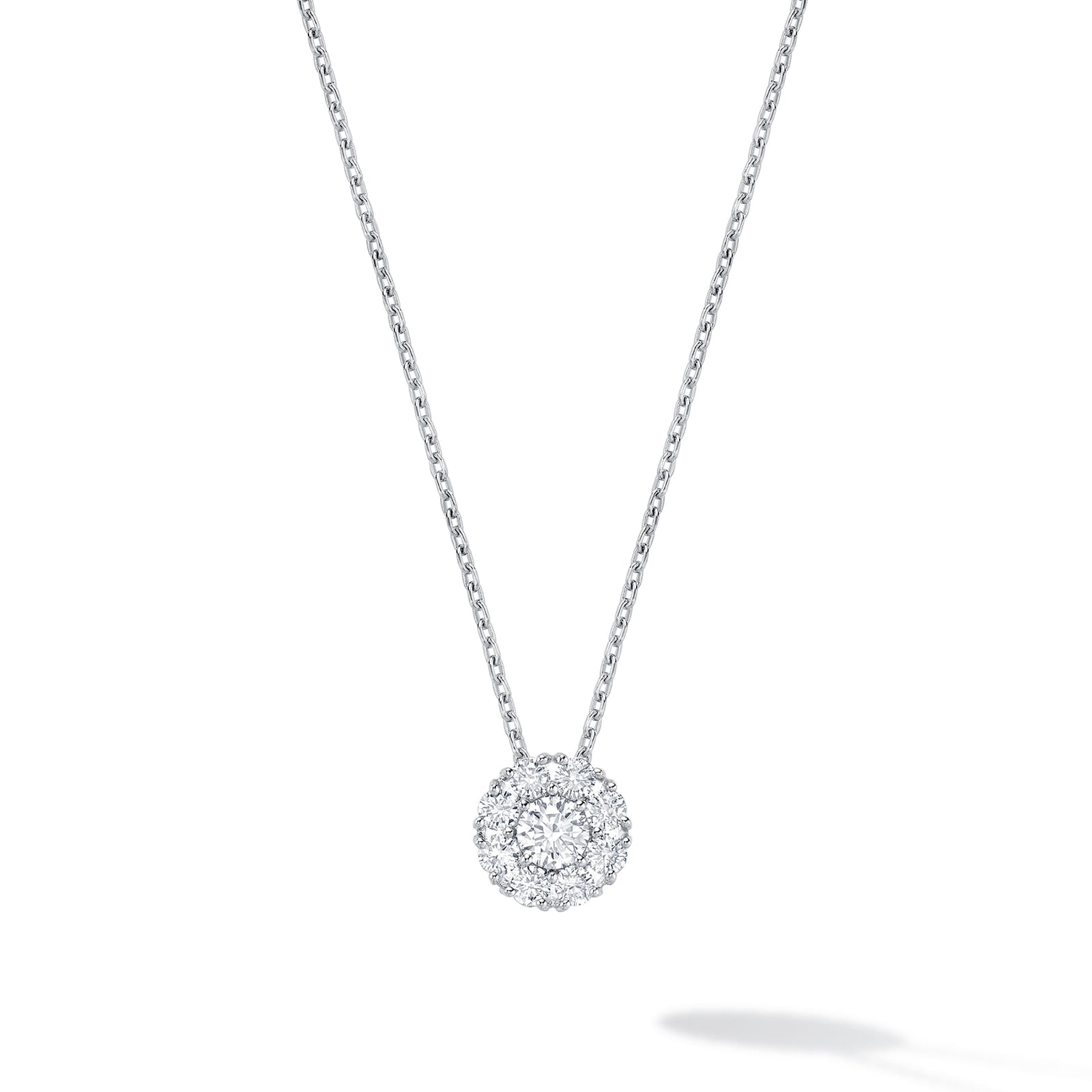 birks snowflake cluster diamond necklace