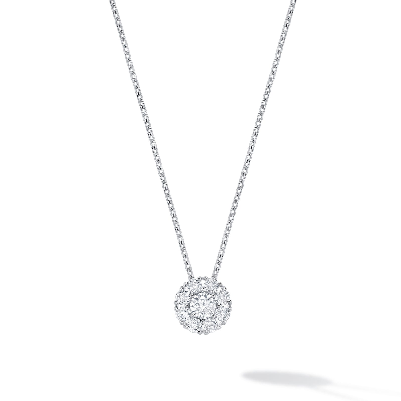 Snowflake Diamond Cluster Necklace