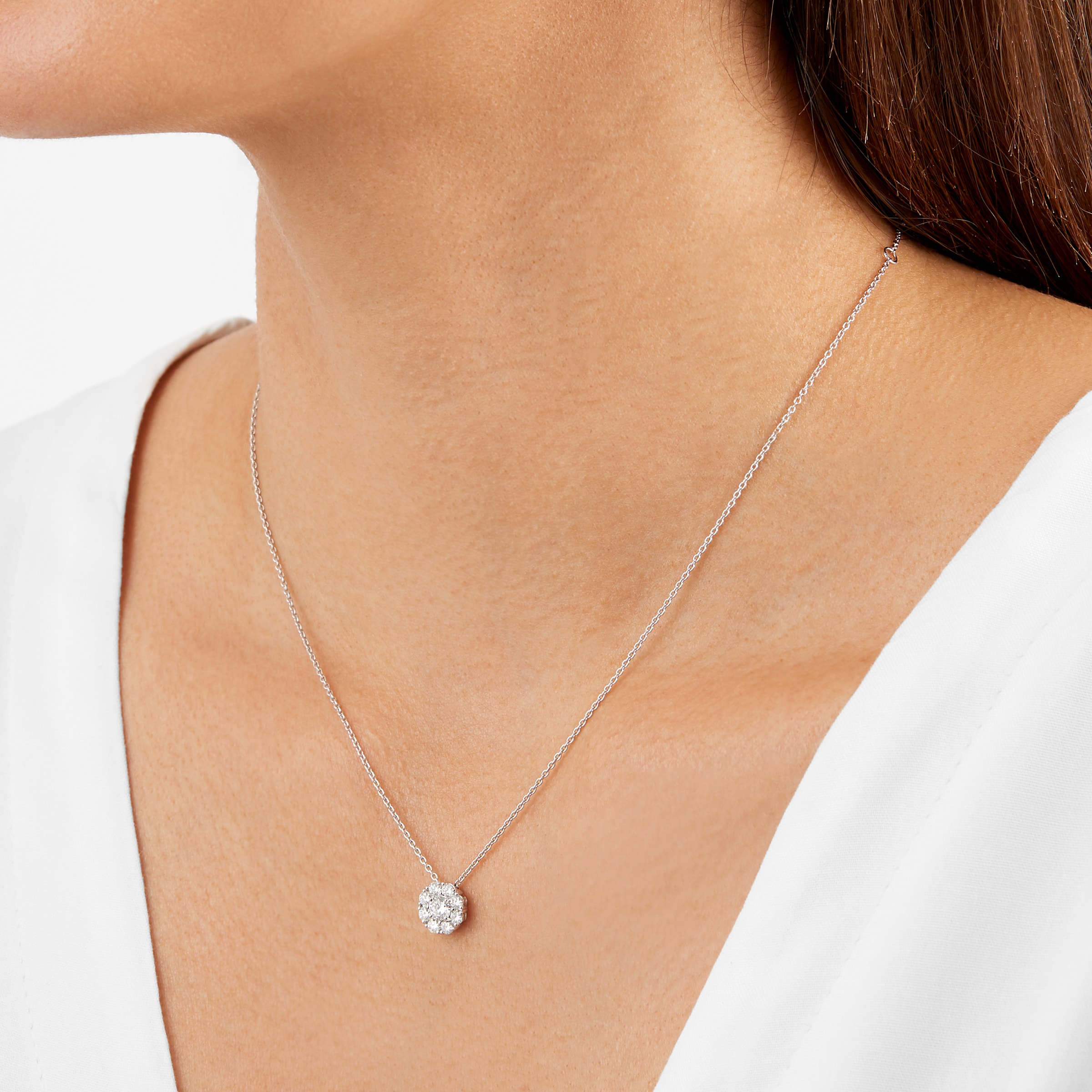 lab grown diamond solitaire necklace