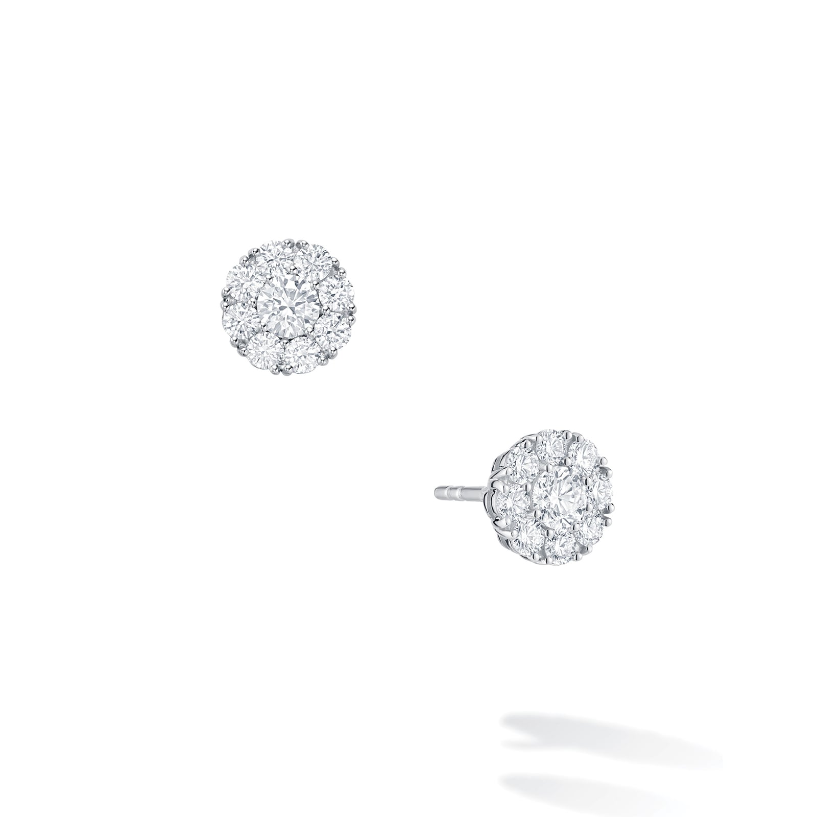 Bijoux Birks Snowflake 0.26cttw Diamond Cluster Stud Earrings