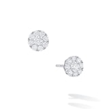 Birks Snowflake Diamond Cluster Stud Earrings