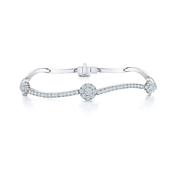 Birks Snowflake Curved 0.89cttw Diamond Bracelet