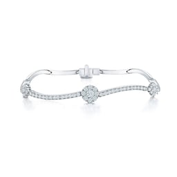 37510038 - Snowflake Curved 0.89cttw Diamond Bracelet