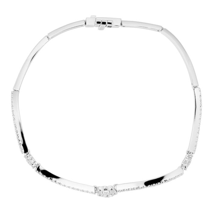 Birks Snowflake Curved 0.89cttw Diamond Bracelet