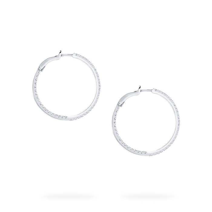 Bijoux Birks Rosee Du Matin Medium 0.65cttw Diamond Hoop Earrings