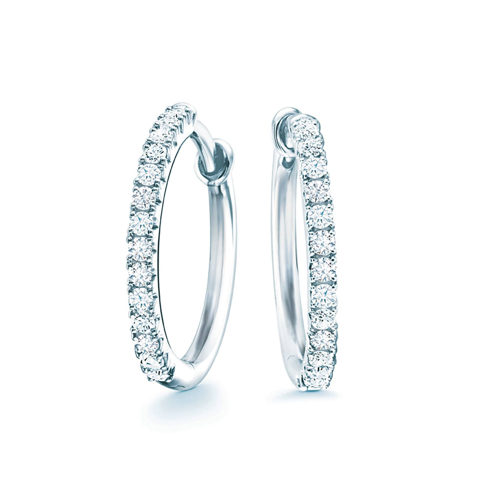 Bijoux Birks Rosee Du Matin Small Diamond Hoop Earrings