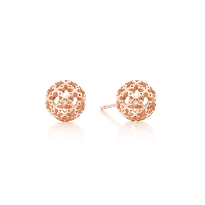 Bijoux Birks Dare to Dream Mesh Ball Stud Earrings