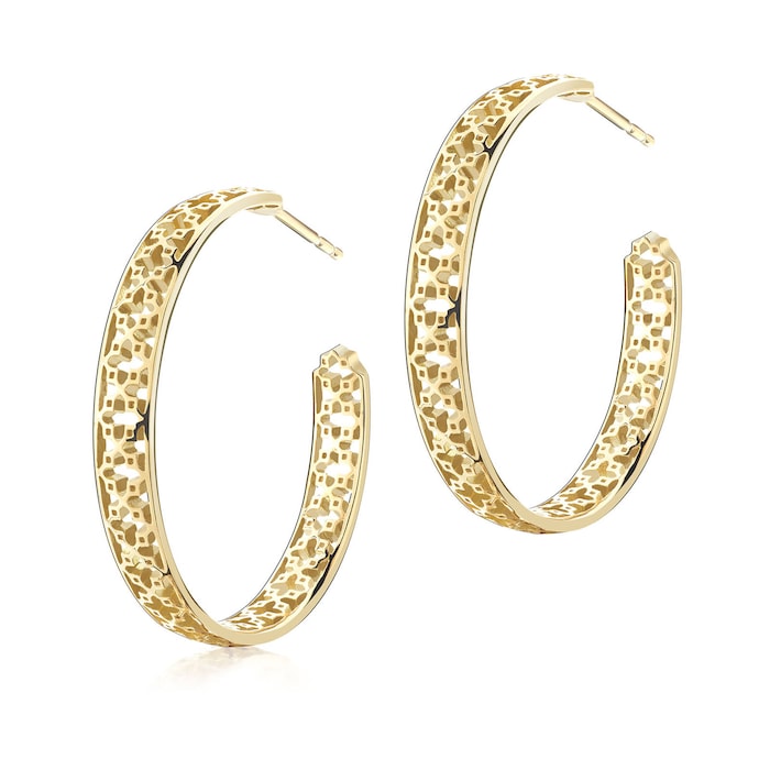 Bijoux Birks Dare to Dream Mesh Hoop Earrings 450009707064 | Goldsmiths