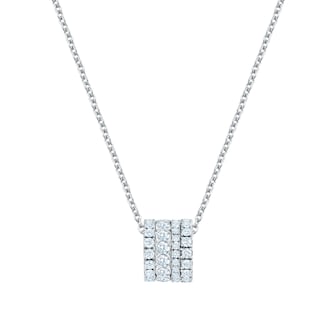 Bijoux Birks 18k White Gold 1.01cttw Diamond Splash Roll Pendant 18" Bijoux Birks 18k White Gold 1.01cttw Diamond Splash Roll Pendant 18"