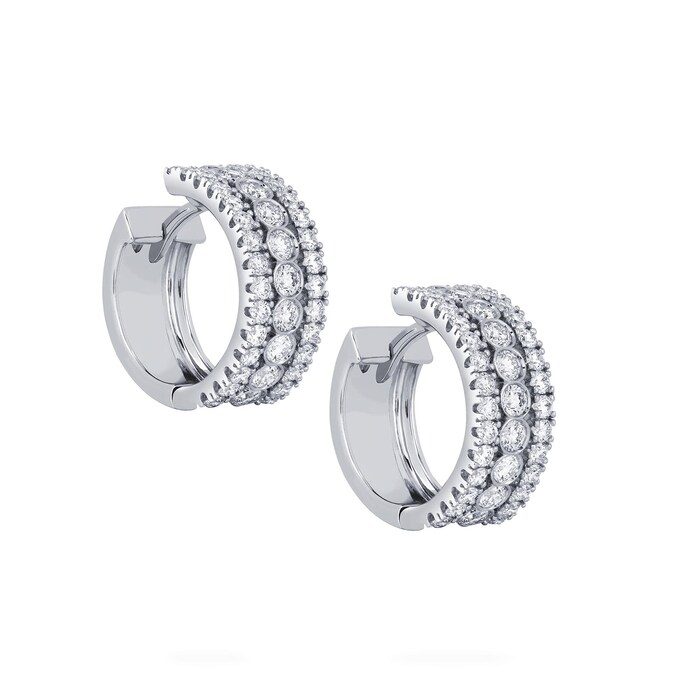 Birks Splash 1.17ct Diamond Hoop Earrings