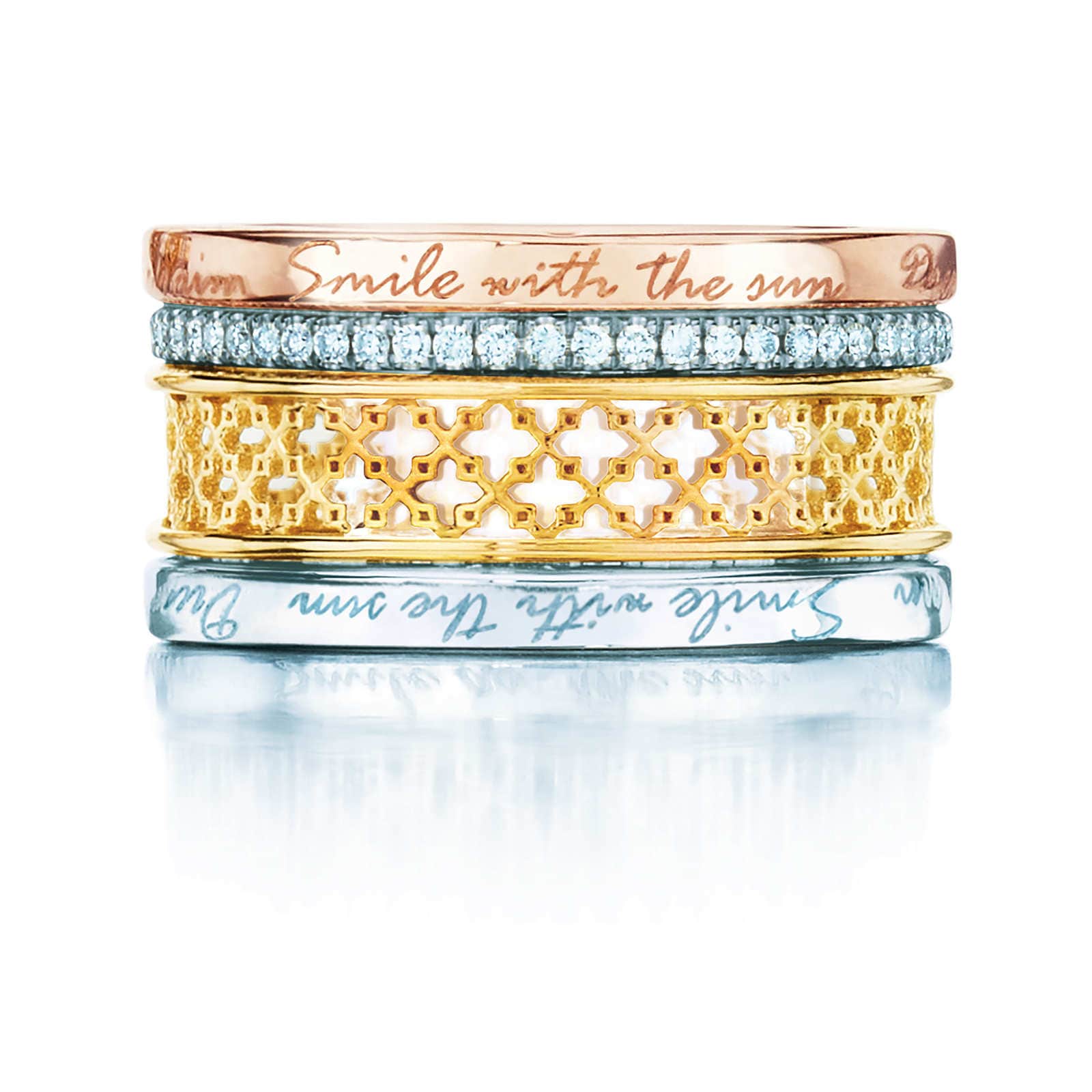 Bijoux Birks Dare to Dream Double Stacked Diamond Ring - Ring Size O