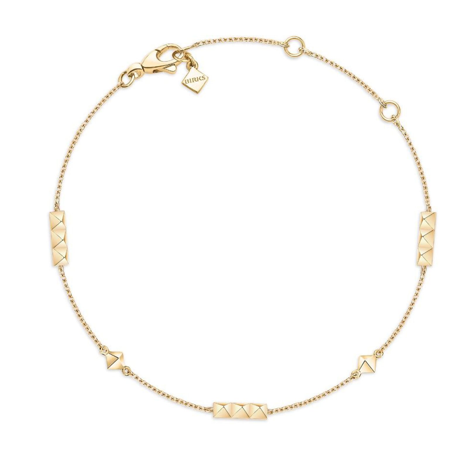 Bijoux Birks Rock & Pearl Yellow Gold Pixel Station Bracelet