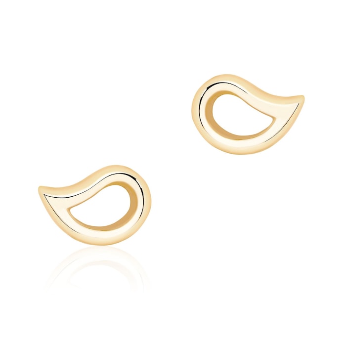 Bijoux Birks Petale Yellow Gold Stud Earrings