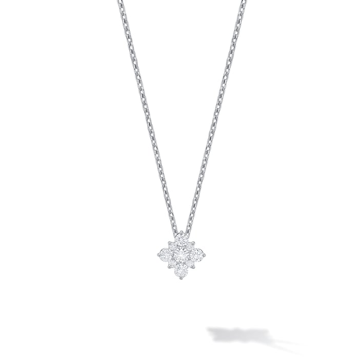 Bijoux Birks 18k White Gold 0.11cttw Diamond Snowflake Pendant