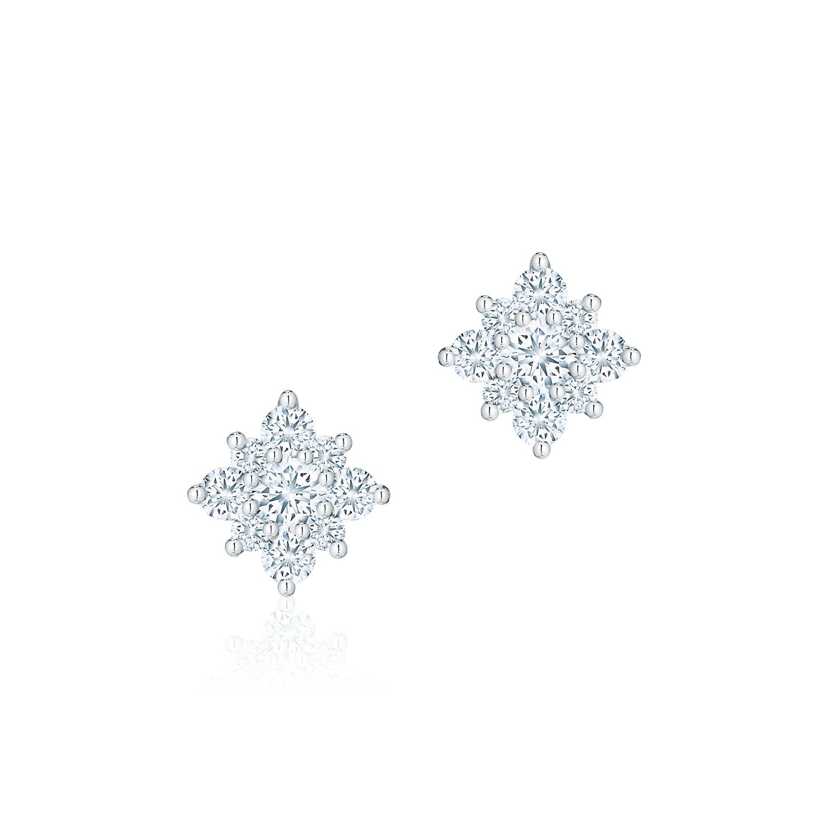 Birks Snowflake Diamond Cluster Snowflake Stud Earrings 450005973845 ...
