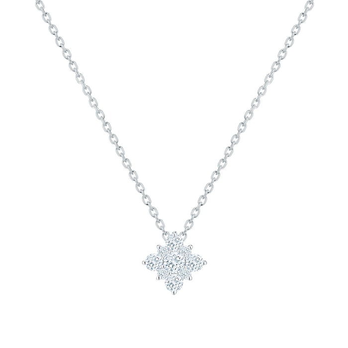 Birks Snowflake Diamond Cluster Pendant
