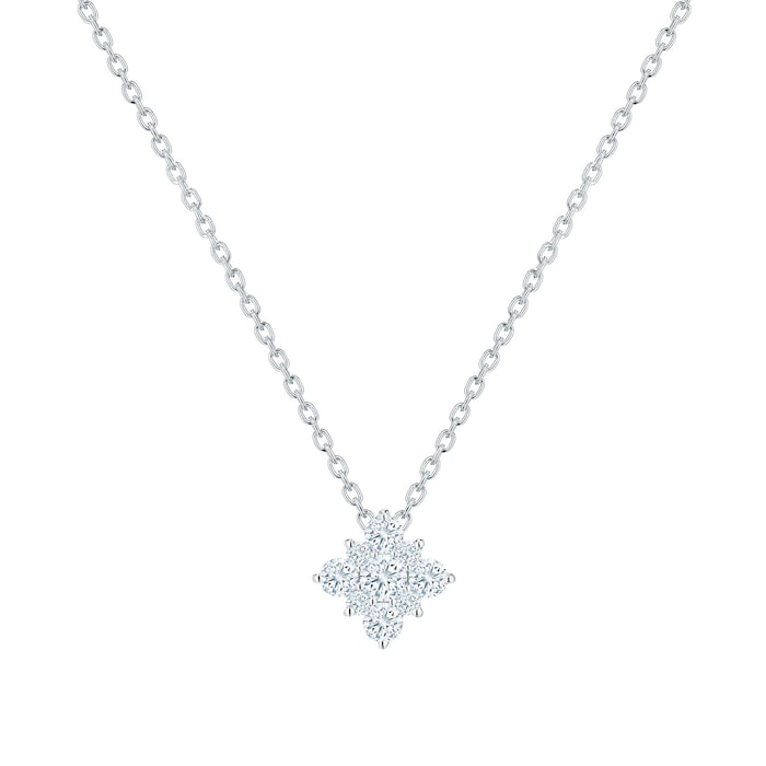 Birks Snowflake Diamond Cluster Pendant