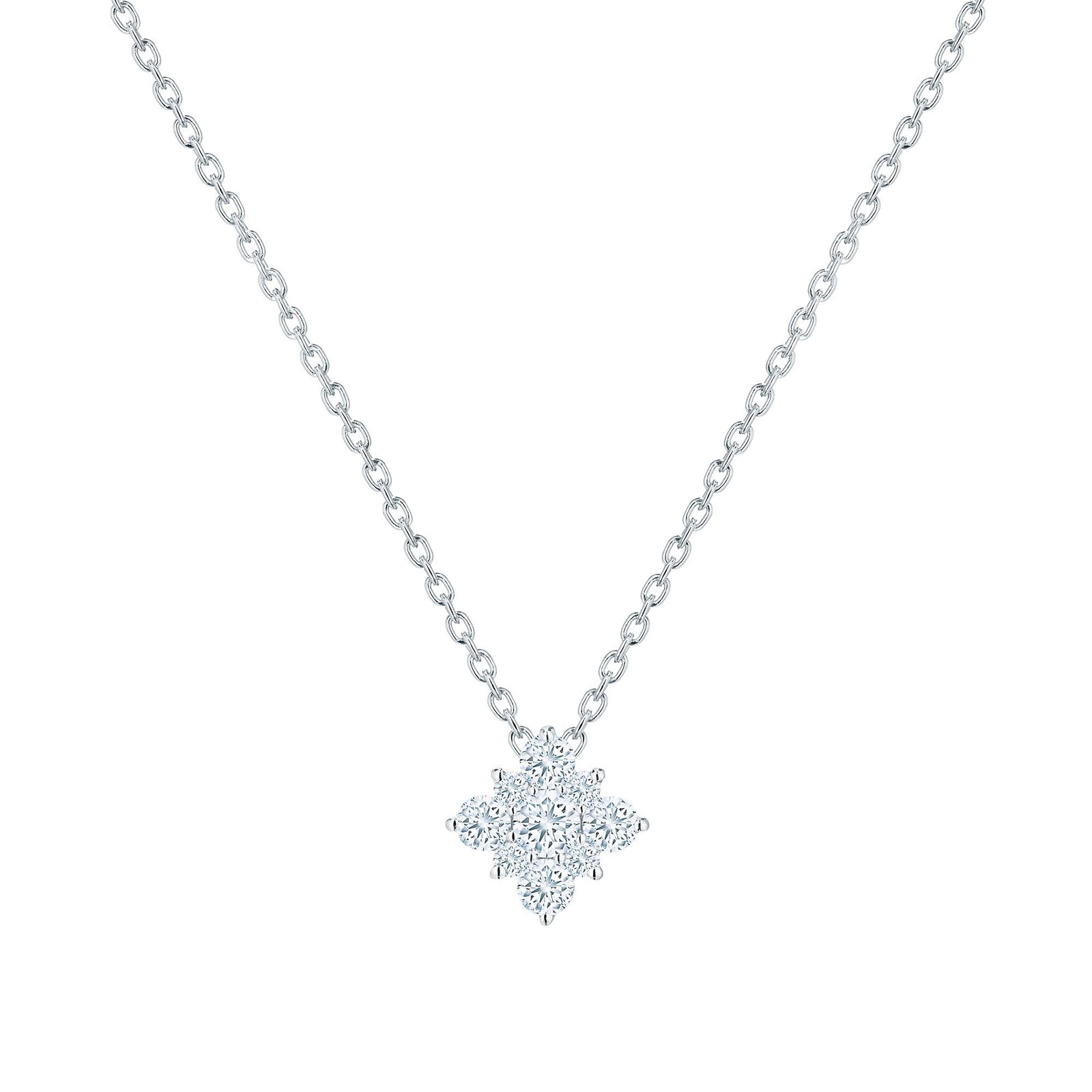 Birks Snowflake Diamond Cluster Pendant 450005973685 | Mayors