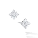 Bijoux Birks 18k White Gold Snowflake 0.71cttw Diamond Cluster Stud Earrings