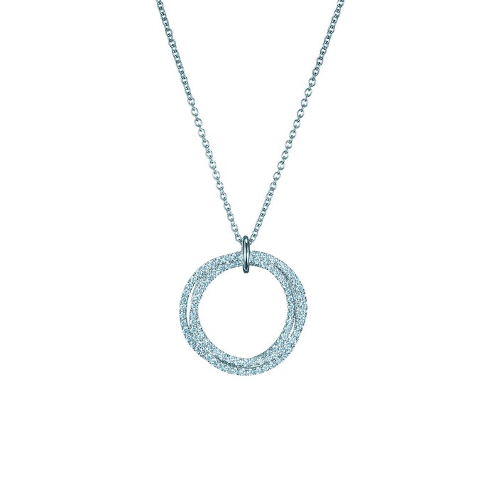 Bijoux Birks 18k White Gold 0.86cttw Diamond Rosee du Matin Entwined Pendant