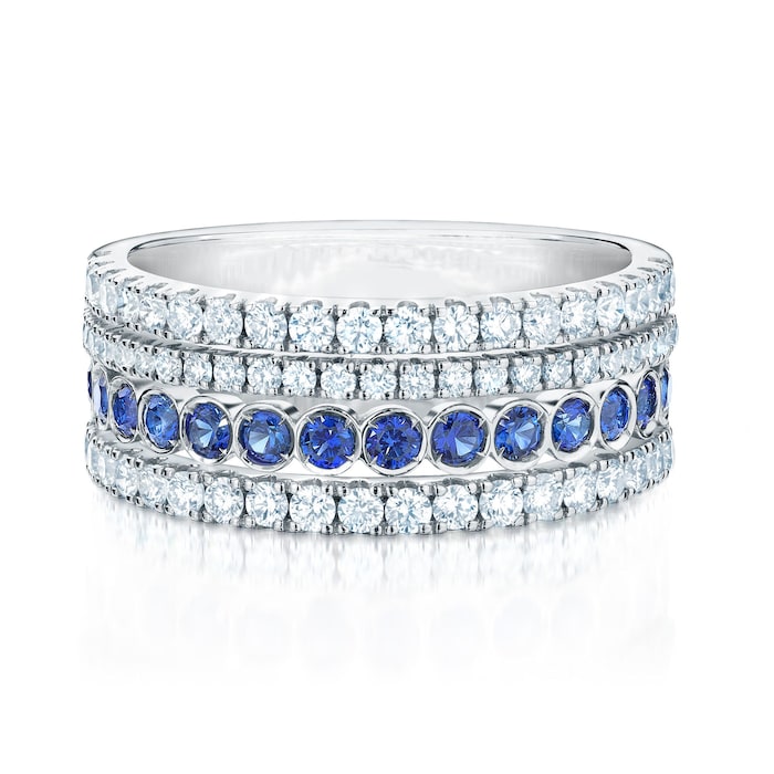 Bijoux Birks Splash Diamond and Blue Sapphire Ring