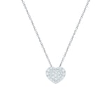 Birks 18k White Gold 0.36cttw Diamond Snowflake Starry Night Halo Heart Pendant