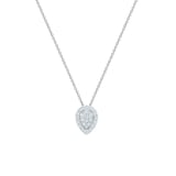Bijoux Birks Snowflake Starry Night One-Halo Pear-Shaped Cluster Diamond Pendant