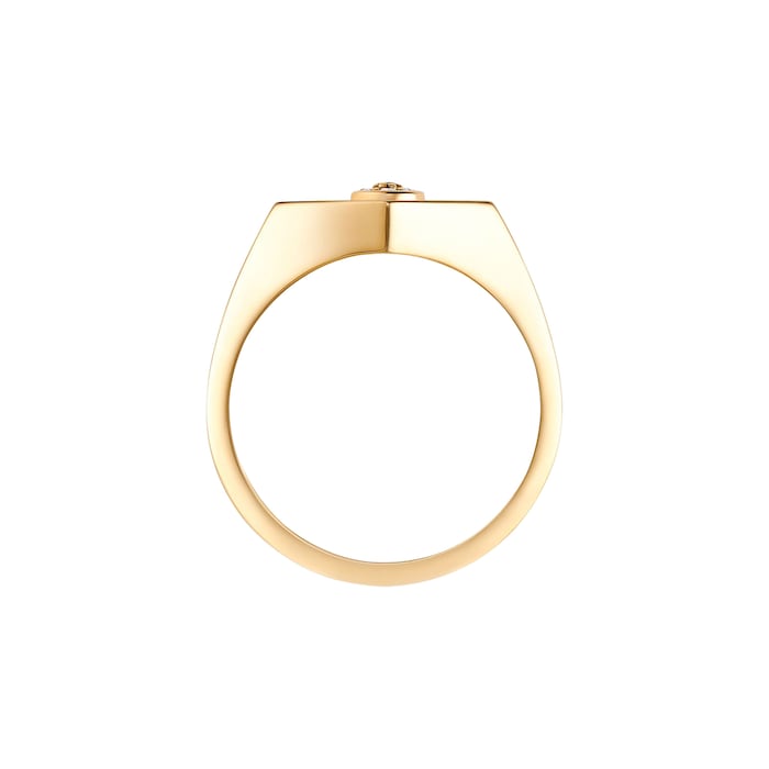 Birks Bee Chic 18ct Yellow Gold Red Enamel And Diamond Hexagon Signet ...