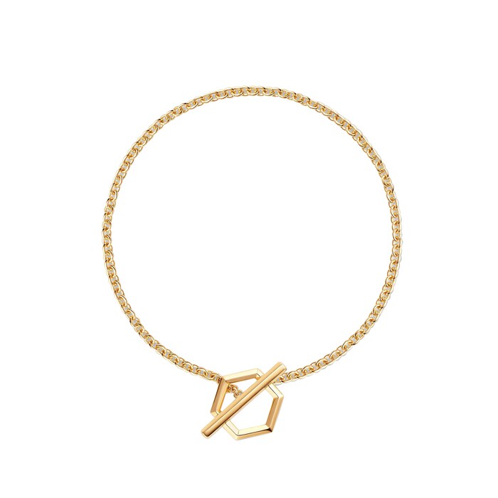 Birks Bee Chic Yellow Gold Hexagon Toggle Bracelet
