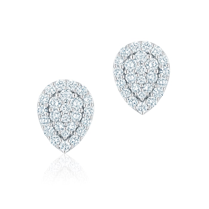 Birks Snowflake Diamond Pear Stud Earrings